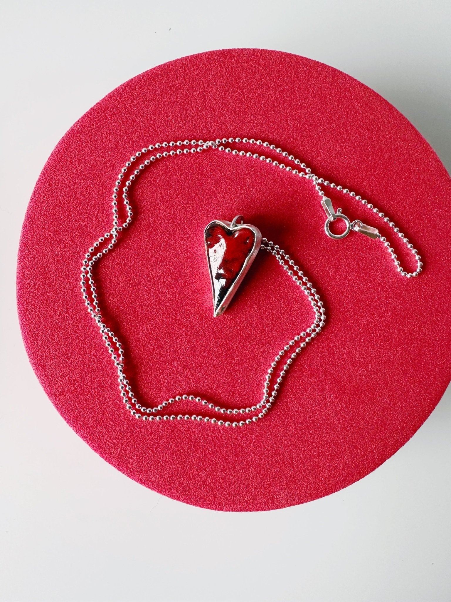 Love Heart Enamel Pendant - MaisyPlum