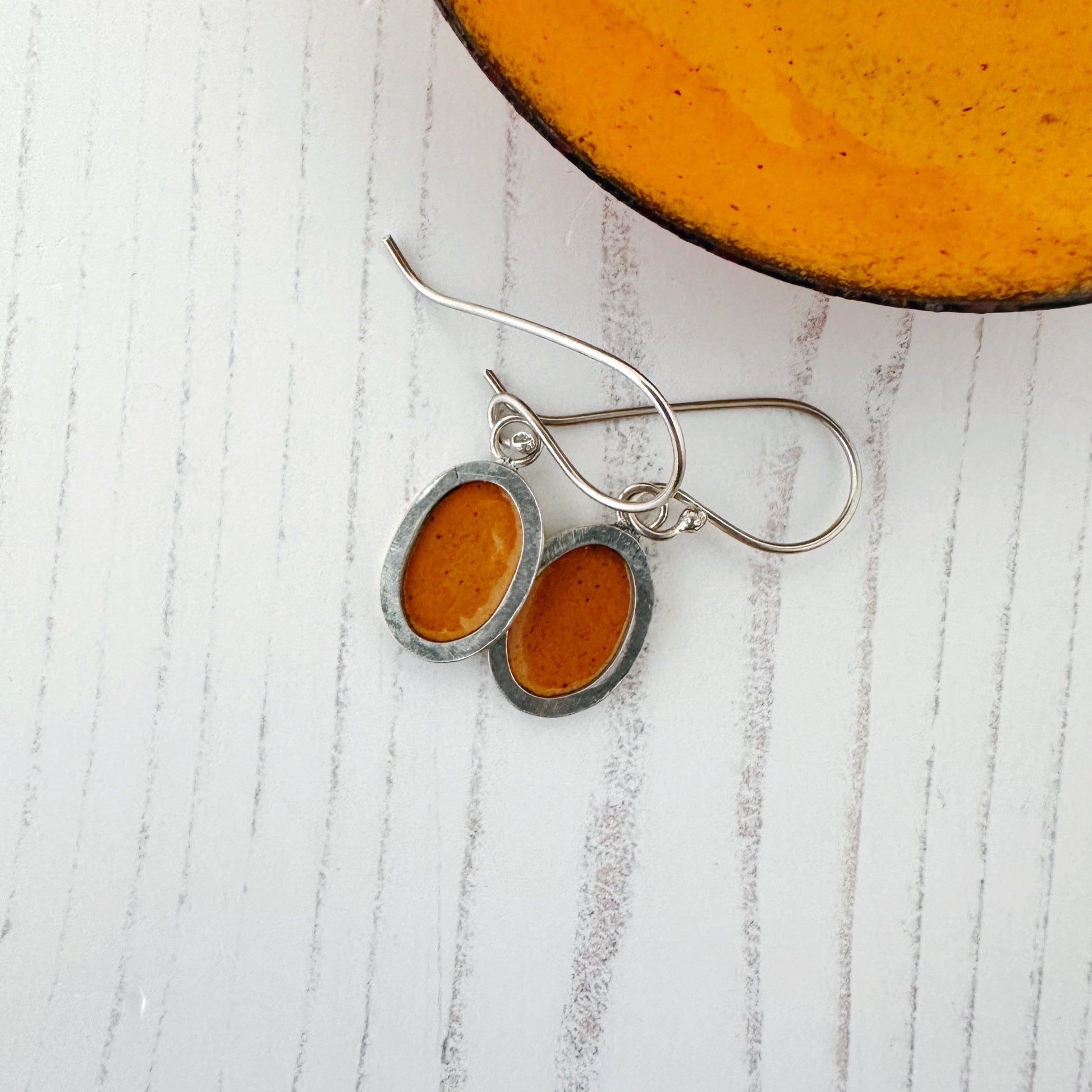 Oval Orange Drop Earrings - MaisyPlum