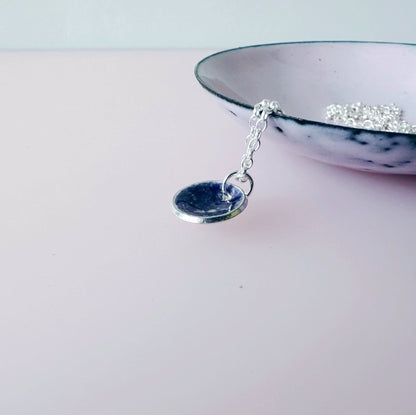 Silver Enamel Bowl Pendant - MaisyPlum