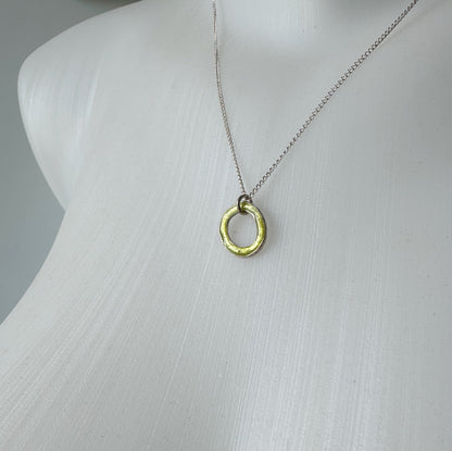 Sterling Silver Enamel Circle Necklace - MaisyPlum