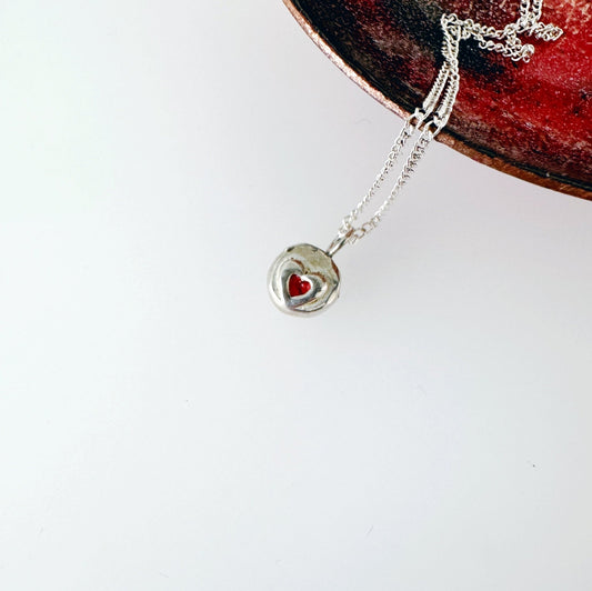 Tiny Silver Heart Pendant - MaisyPlum