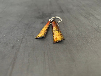 Ombre enamel earrings on sterling silver wire - MaisyPlum