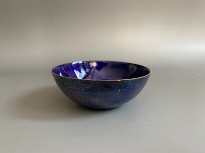 Deep Copper Enamel Bowl - Deep Blue - MaisyPlum