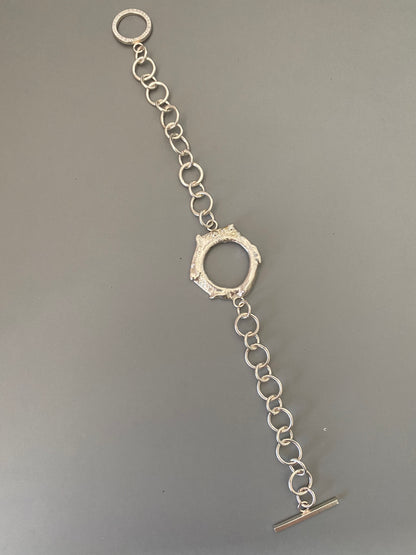 Freeform Silver Bracelet