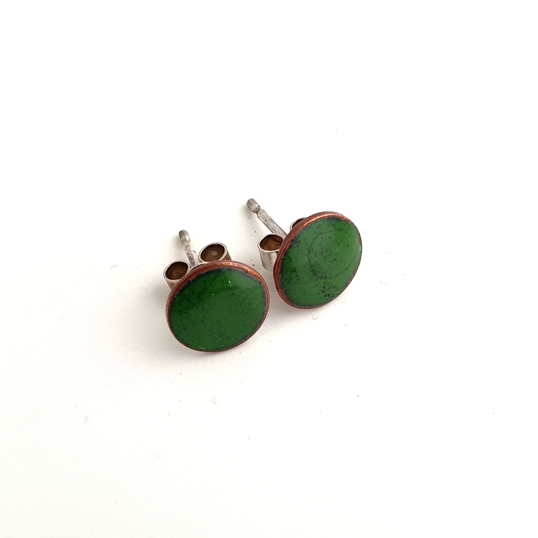 Copper sales enamel earrings