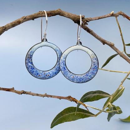 Ombre Enamel Hoop Earrings - MaisyPlum