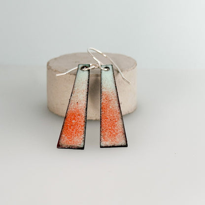 Orange and Duck Egg Trapezoid Earrings - MaisyPlum