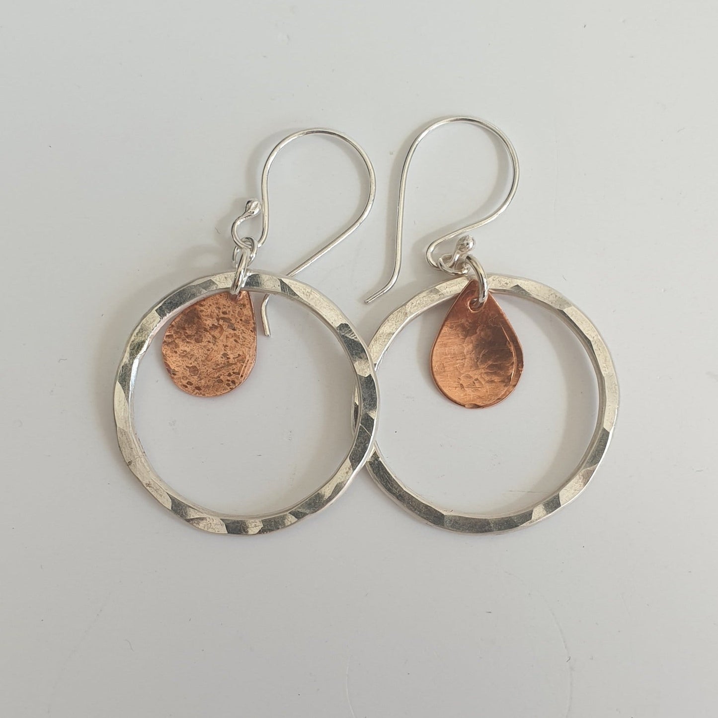 Silver and Copper Hoop Earrings - MaisyPlum