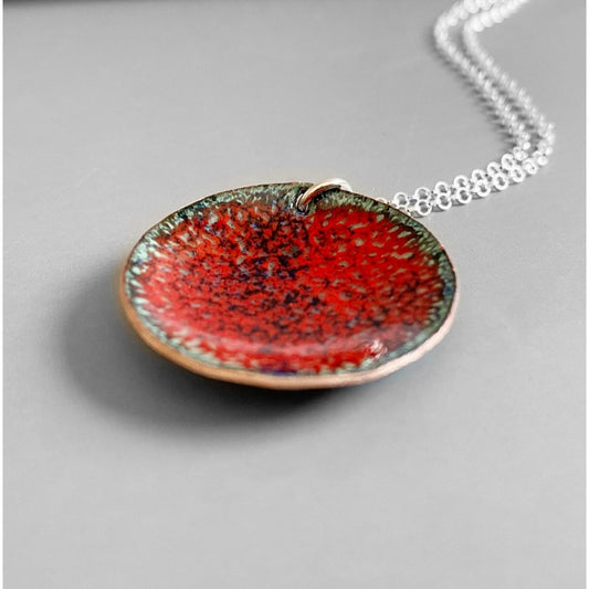 Solar Enamel Pendant - Orange - MaisyPlum