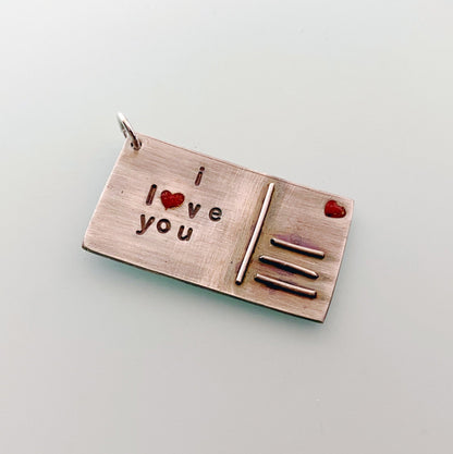 Sterling Silver I LOVE YOU Postcard Charm - MaisyPlum