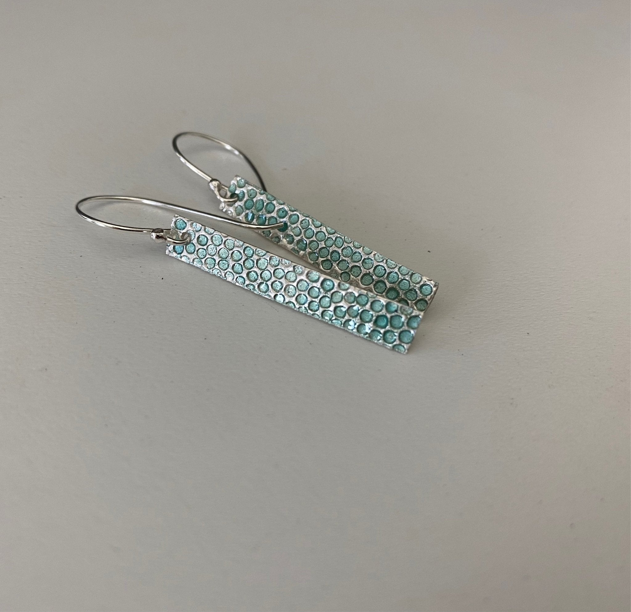 Silver bar dangle on sale earrings